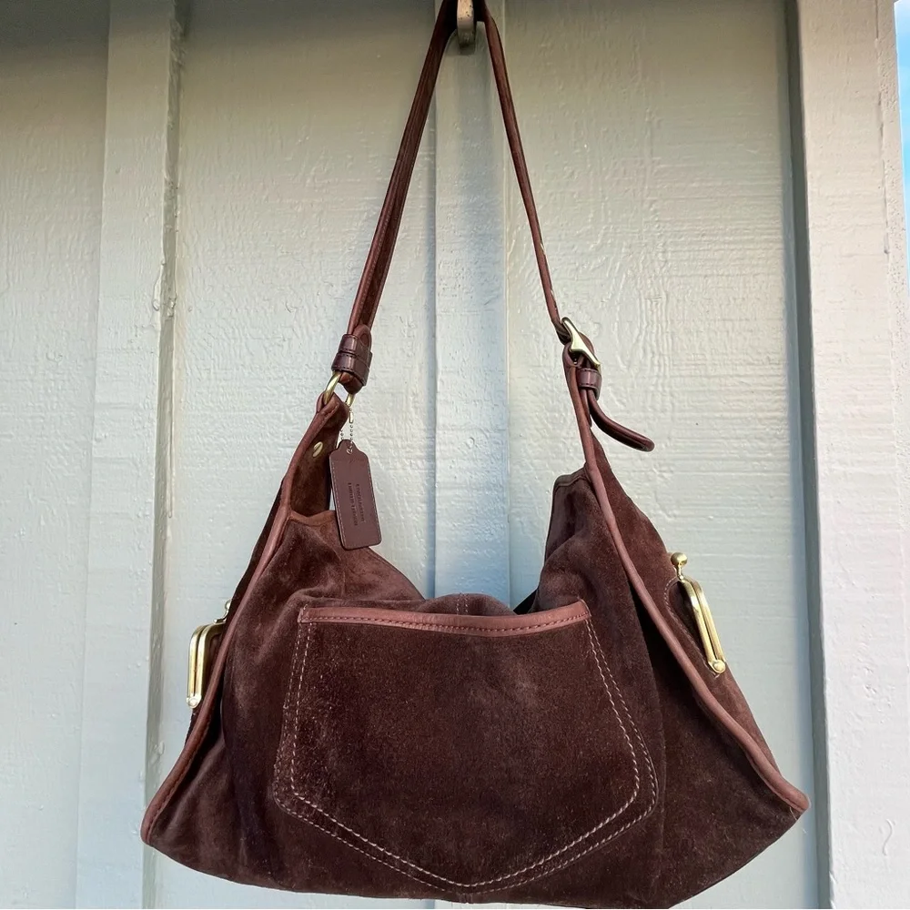Coach Haversack Legacy Limited Edition Brown Suede Shoulder Bag - Picture 3 of 15